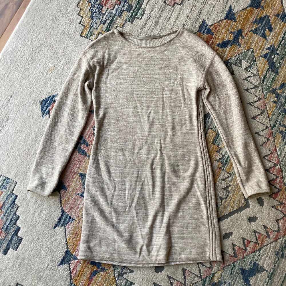 Athleta Retreat Oatmeal Heathered Sweater Dress Size Extra Small-Petite